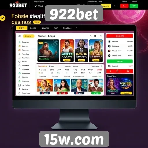 Análise da interface do usuário do site 922bet